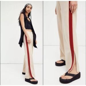Free People Sophie Track Pants Womens Small Athleisure Pull On Tan 90s y2k